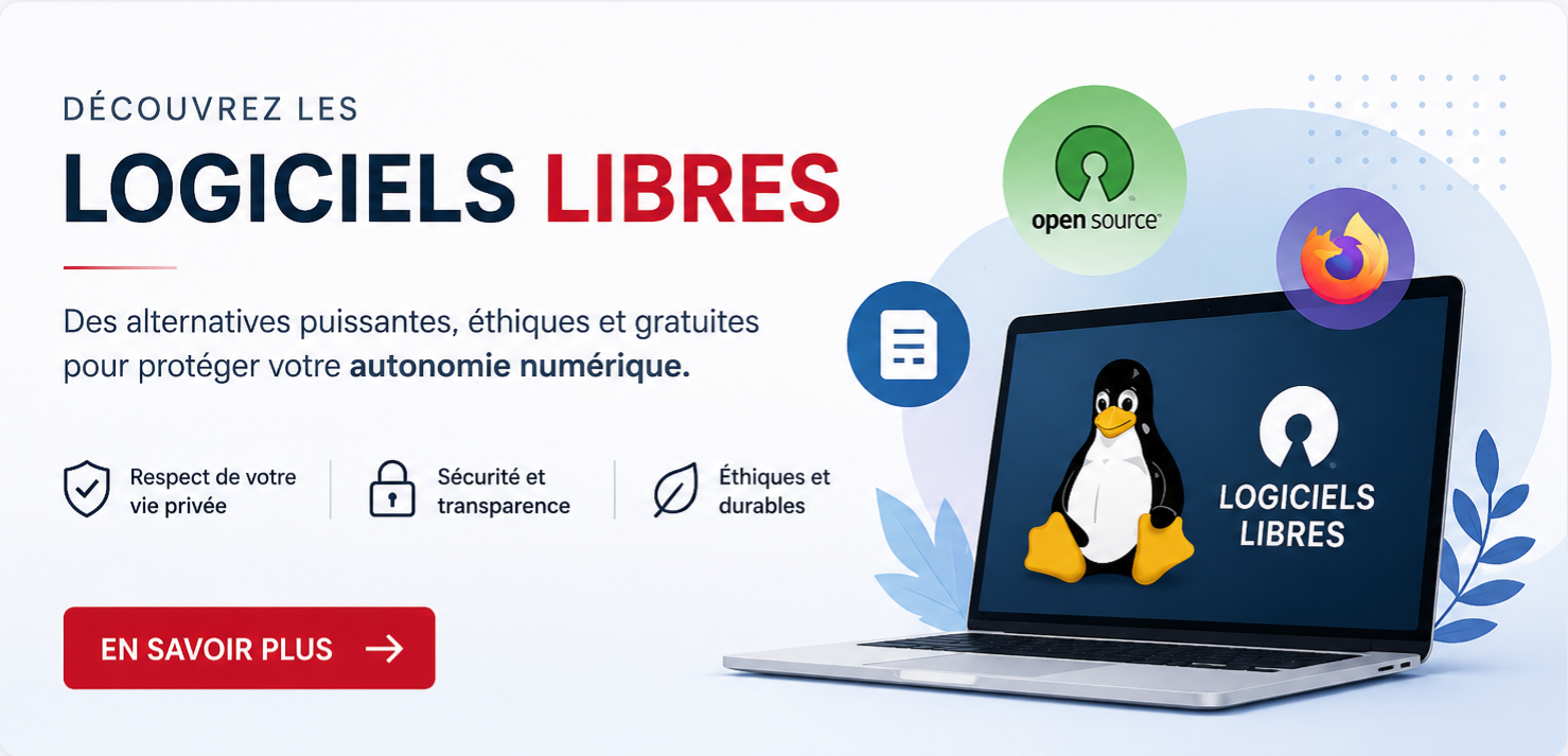 Découvrez les logiciels libres et open source : alternatives gratuites, sécurisées et respectueuses de la vie privée pour protéger votre autonomie numérique.